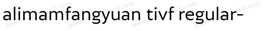 alimamfangyuan tivf regular字体转换